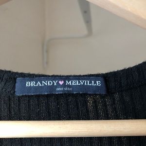 Brandy Melville ribbed black dress OS